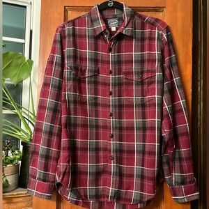 J. Crew Long Sleeve Men’s Plaid Winter Button-up Shirt Size Small